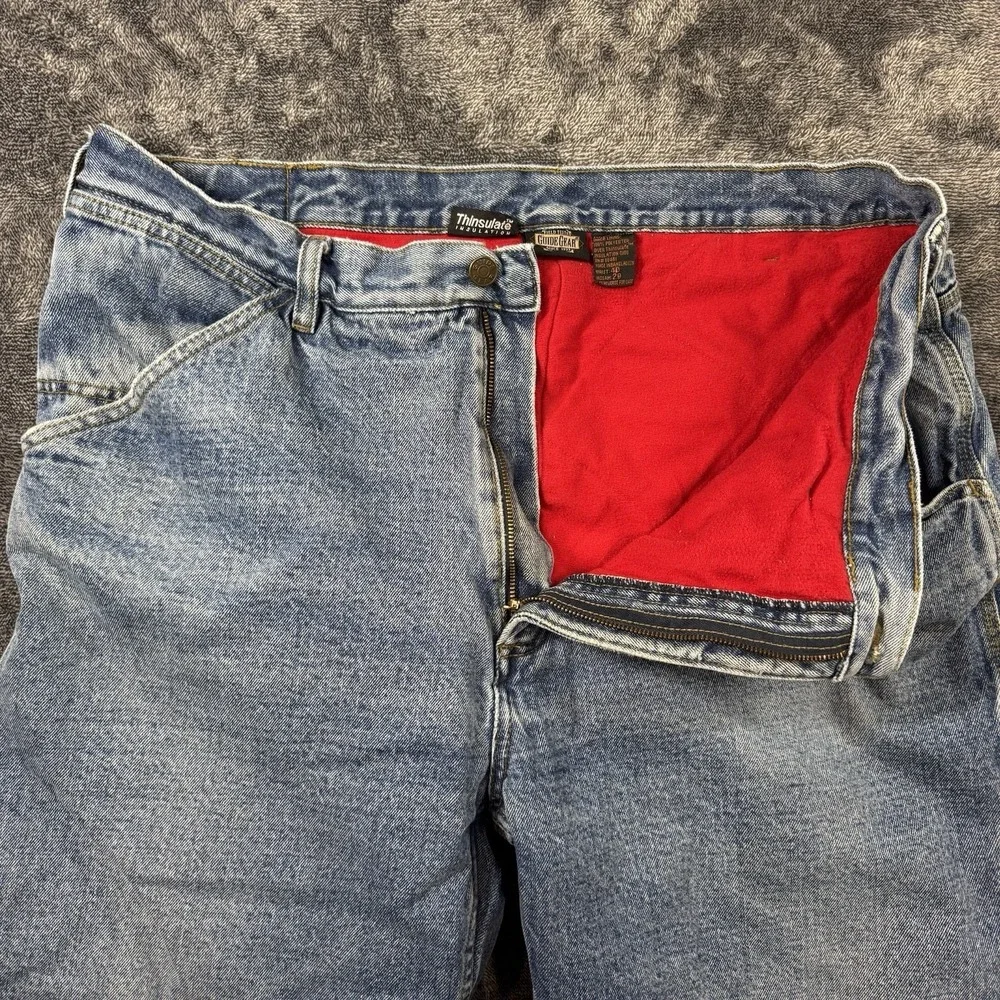 Mens 40X29Guide Gear Jeans Fleece Lined THINSULATE Insulated Denim Straight Leg
